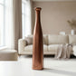 Ahenk Collection Serenara Copper Toned Handmade Ceramic Tall Bottle Vase