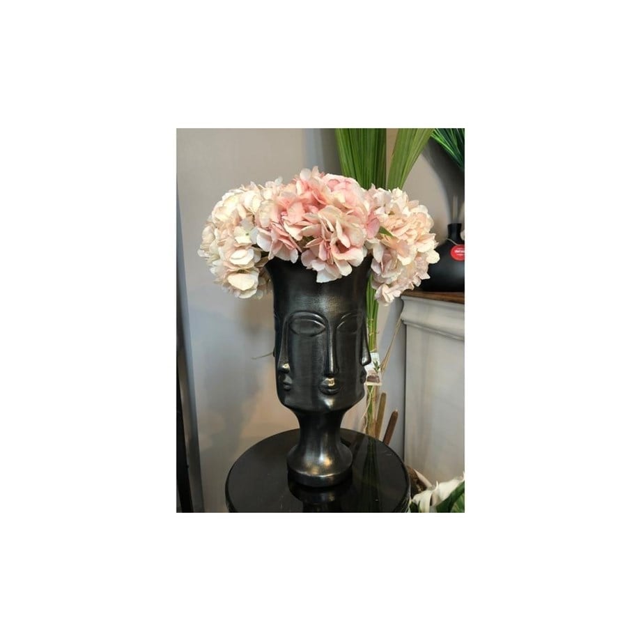 Adler Nocturne Handmade Tall Sculptural Vase Satin Metallic Black