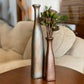 Bakırdan Koleksiyon Collection Glitter Ceramic Bottle Vase Duo 2 Pieces Petrol Green Bronze Copper