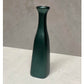 Ahenk Collection Petalia Metallic Petrol Green Handmade Ceramic Short Bottle Vase