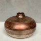 Ahenk Collection Ceramic Flat Vase Cream Brown Copper Tones