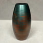 Ahenk Collection Handmade Ceramic Duo Vase Set Petrol Green Brown Copper