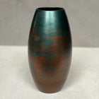 Ahenk Collection Handmade Ceramic Duo Vase Set Petrol Green Brown Copper