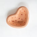 Amoria Blush Heart Hand-Painted Ceramic Trinket Bowl Jewelry Dish