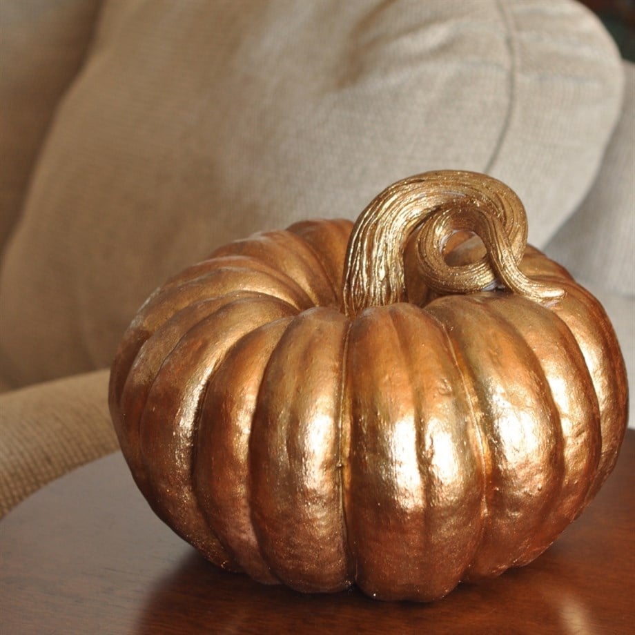 Aurelia Harvest Handmade Gold and Bronze Pumpkin Sculpture