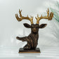 Aurelius Golden Antler Deer Bust Sculpture