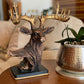 Aurelius Golden Antler Deer Bust Sculpture