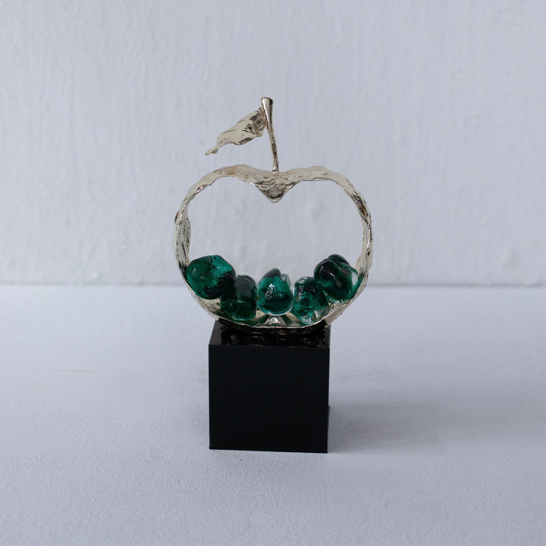 Aurora Emerald Core Apple Sculpture