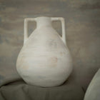 Boho Collection Aegean Heirloom Handmade Amphora Decorative Vase Off White Sand Clay Ceramic