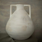 Boho Collection Aegean Heirloom Handmade Amphora Decorative Vase Off White Sand Clay Ceramic