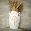 Boho Collection Terra Fleur Handmade Amphora Decorative Vase Aged Off White Ceramic