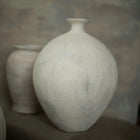 Boho Collection Desert Relic Handmade Large Decorative Vase Off White Sand Stone Clay Ceramic
