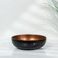 Bakırdan Collection Aura Dual Globe Sculptural Vase Set Matte Black with Copper Interior