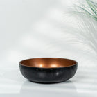 Bakırdan Collection Aura Dual Globe Sculptural Vase Set Matte Black with Copper Interior