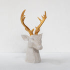 Eira Gilded Antler Textured Stag Sculpture
