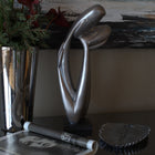 Eternal Silver Embrace Couple Sculpture