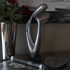Eternal Silver Embrace Couple Sculpture