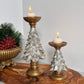 Handmade Everpine Lumina Tree Candleholder Duo Gold Silver Green Christmas Decor