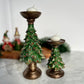 Handmade Everpine Lumina Tree Candleholder Duo Gold Silver Green Christmas Decor