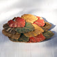 Four Seasons Leaf Harmony Handmade Resin Tray with Gold Accents Decorative Centerpiece