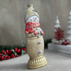 Frosted Snowflake Snowman Sculpture