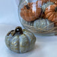 Hasat Aura Handmade Pumpkin Sculpture Sets Grey and Orange