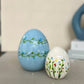Hanami Blossom Ceramic Spring Egg Duo Sculpture Set