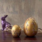 Hanami Blossom Ceramic Spring Egg Duo Sculpture Set