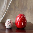 Hanami Blossom Ceramic Spring Egg Duo Sculpture Set