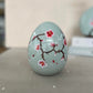 Hanami Blossom Ceramic Spring Egg Duo Sculpture Set