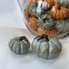 Hasat Aura Handmade Pumpkin Sculpture Sets Grey and Orange