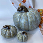 Hasat Aura Handmade Pumpkin Sculpture Sets Grey and Orange