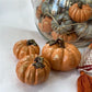 Hasat Aura Handmade Pumpkin Sculpture Sets Grey and Orange