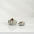 Hasat Aura Handmade Pumpkin Sculpture Sets Grey and Orange