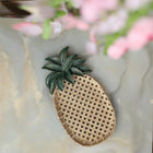 Hazera Handmade Pineapple Decorative Tray with Cane Weave Texture Tropical Home Decor