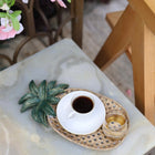 Hazera Handmade Pineapple Decorative Tray with Cane Weave Texture Tropical Home Decor