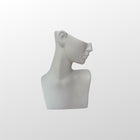 Femme Female Ceramic Bust Ivory Onyx Black Copper Handmade Decorative Sculpture