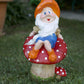 Shroomlyn Jolly Shroom Guardian Handmade Premium Garden Gnome Sculpture