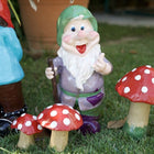 Joyful Broomkeeper Handmade Premium Garden Gnome Sculpture