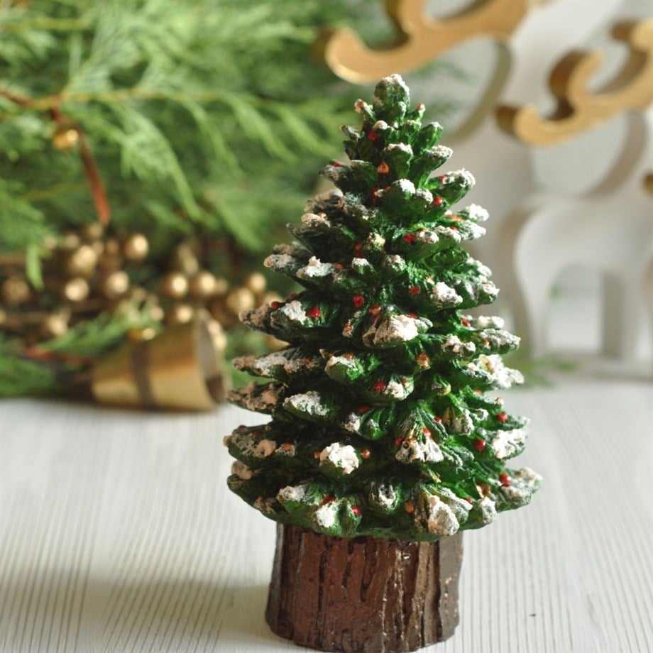 Liora Evergreen Snow Pine Holiday Tree Sculpture