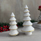 Lunara Ivory Tiered Pines Dual Holiday Sculpture Set