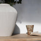 Moderna Bianco Handmade Fluted Large Vase Pure White Ceramic
