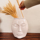 Moderna Dora Moon Handmade Tranquil Face Vase White Ceramic