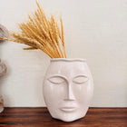 Moderna Dora Moon Handmade Tranquil Face Vase White Ceramic