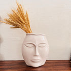 Moderna Dora Moon Handmade Tranquil Face Vase White Ceramic