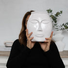 Moderna Dora Moon Handmade Tranquil Face Vase White Ceramic