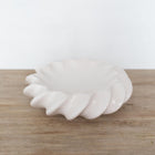 Moderna Lisa Handmade Design Ripple Plate Soft White Ceramic
