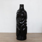 Moderna Rosewave Sculptural Vase Collection Handmade Ceramic Deep Black Soft Cream