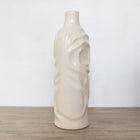 Moderna Rosewave Sculptural Vase Collection Handmade Ceramic Deep Black Soft Cream