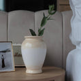 Nordic Collection Elaria Cream and Terracotta Handmade Ceramic Elegant Vase
